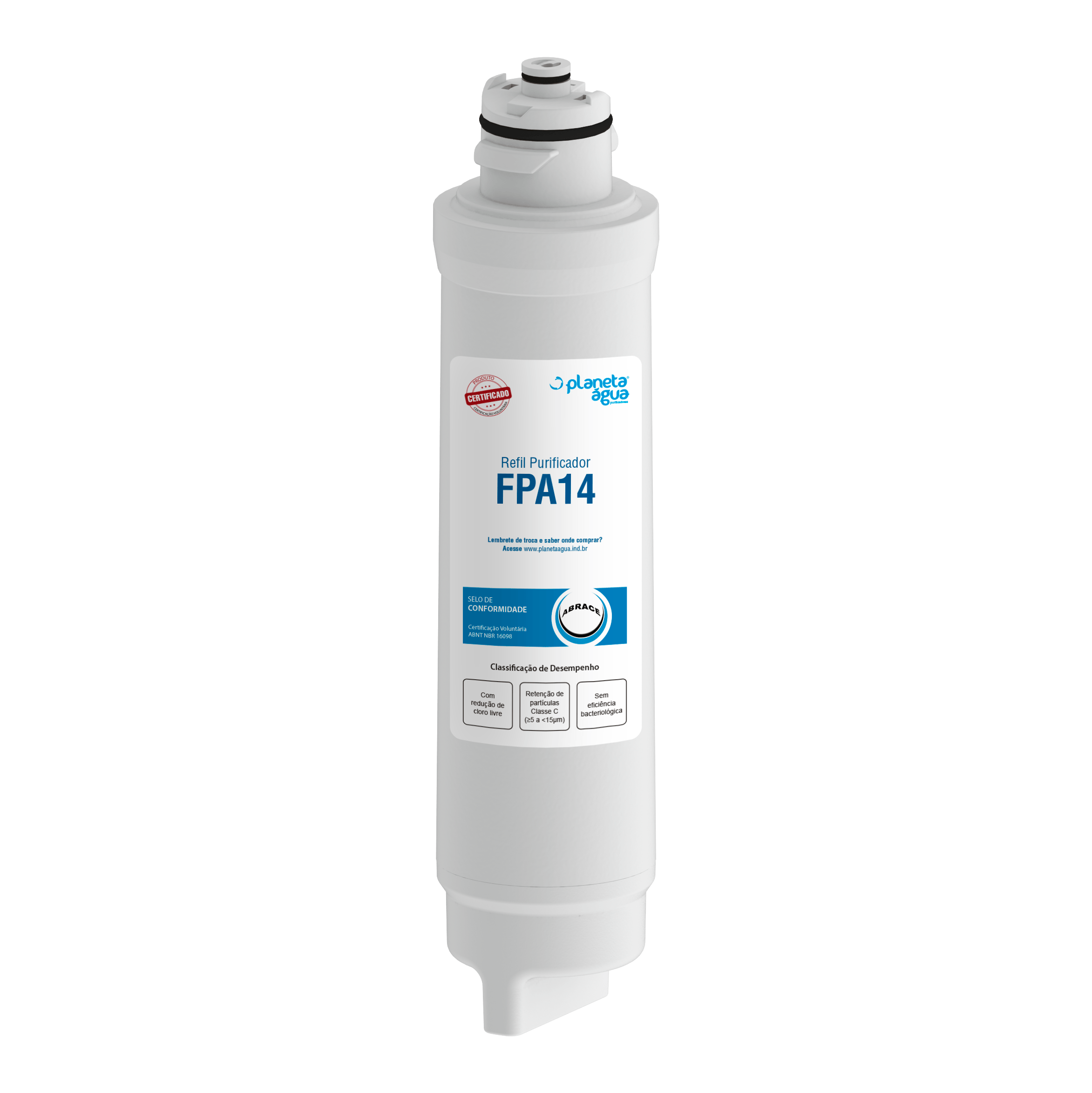 Filtro Refil Planeta Água, FPA 14 compatível Electrolux PA21G, PA26G, PA31G, PE11B, PE11X, PC41B, PC41X, PH41B, PH41X, PE12A, PE12B, PE12G e PE12V